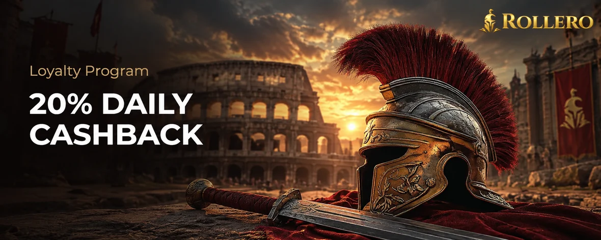 Rollero loyalty programme banner: 20 per cent daily cashback