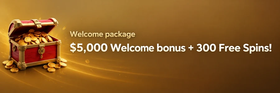 Rollero welcome package: A$5,000 welcome bonus plus 300 free spins